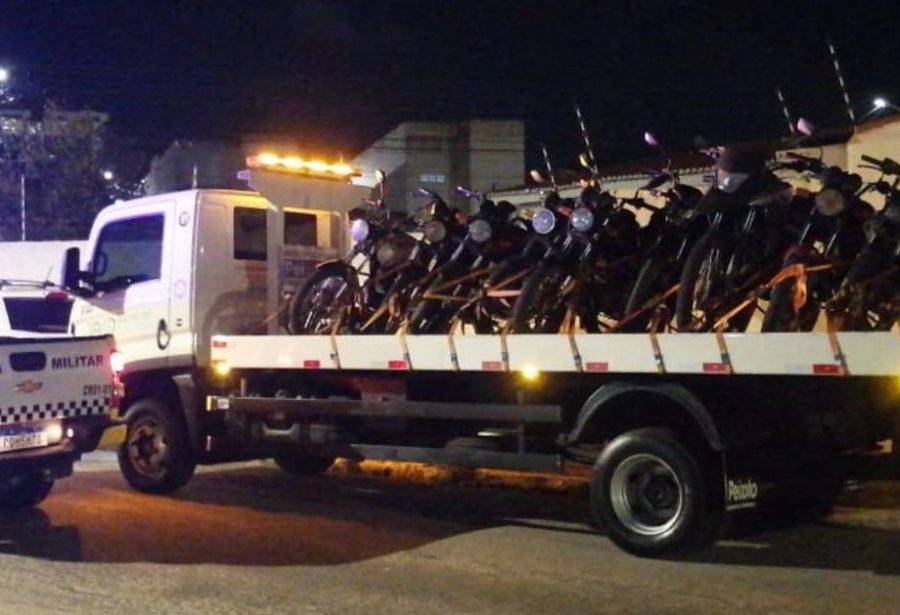 OPERAÇÃO SOSSEGO: Polícia apreende 14 motocicletas com escapes barulhentos em Parnamirim