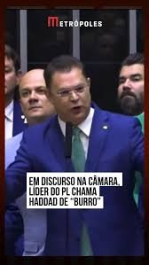 Em discurso na Câmara, líder do PL chama Haddad de “burro”