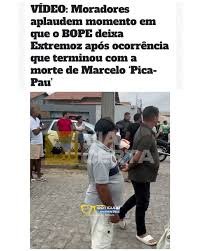 Moradores aplaudem momento em que o BOPE deixa Extremoz após ocorrência que terminou com a morte de Marcelo ‘Pica-Pau’