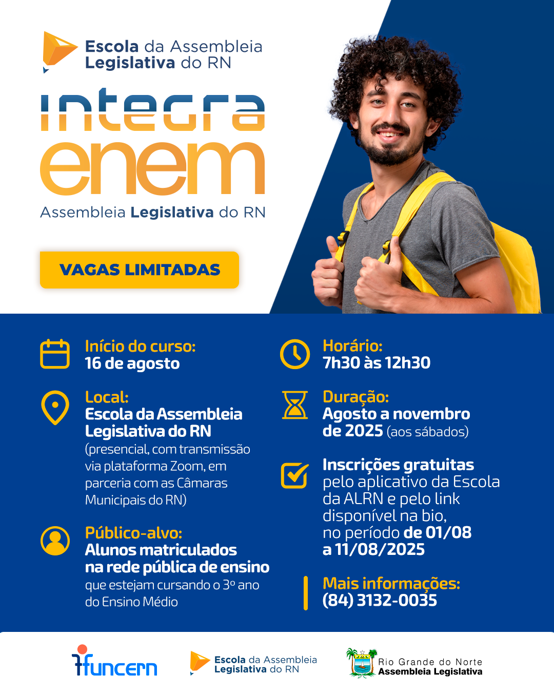 Escola da Assembleia do RN lança curso preparatório para o Enem