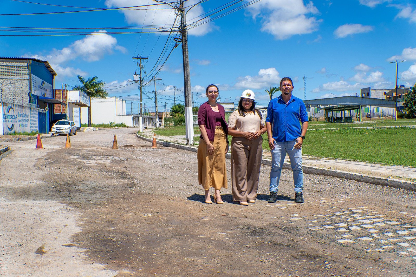 Prefeita Nilda visita obras de mobilidade no entorno da Upa