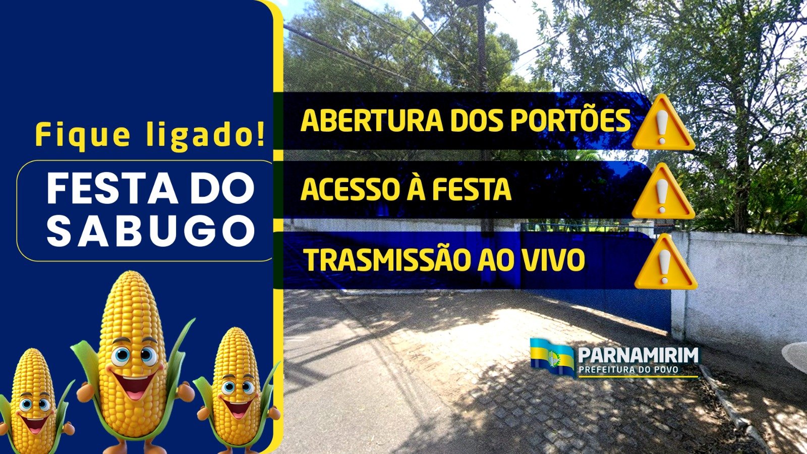 Festa do Sabugo será transmitida pelo Youtube da Prefeitura de Parnamirim