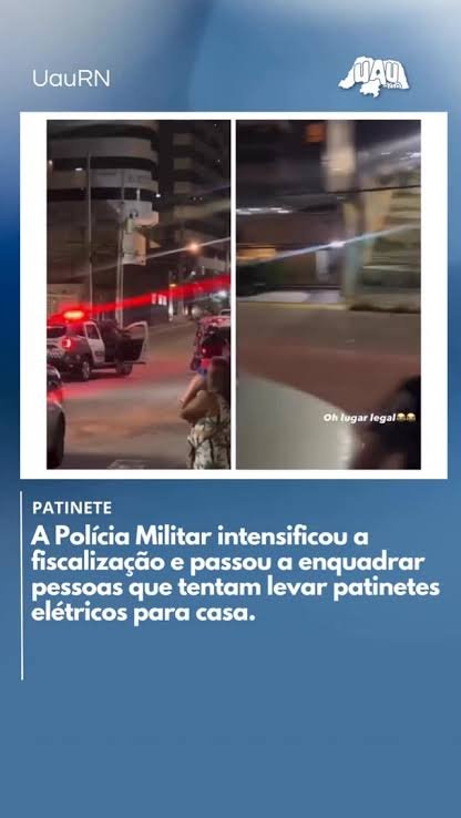 DEU RUIM: Pessoas são flagradas pela polícia levando os patinetes