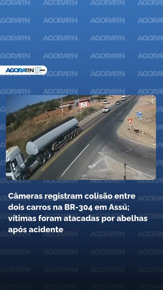 NÃO BASTAVA A BATIDA: Colisão na BR-304 em Assú termina com vítimas atacadas por abelhas