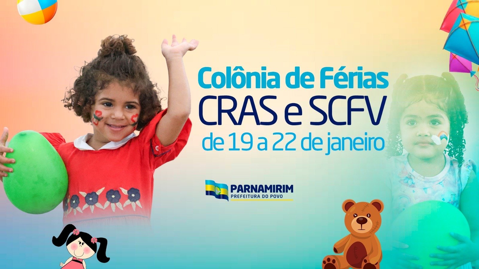 Colônia de Férias leva lazer e integração às crianças atendidas pelos CRAS e Serviços de Convivência