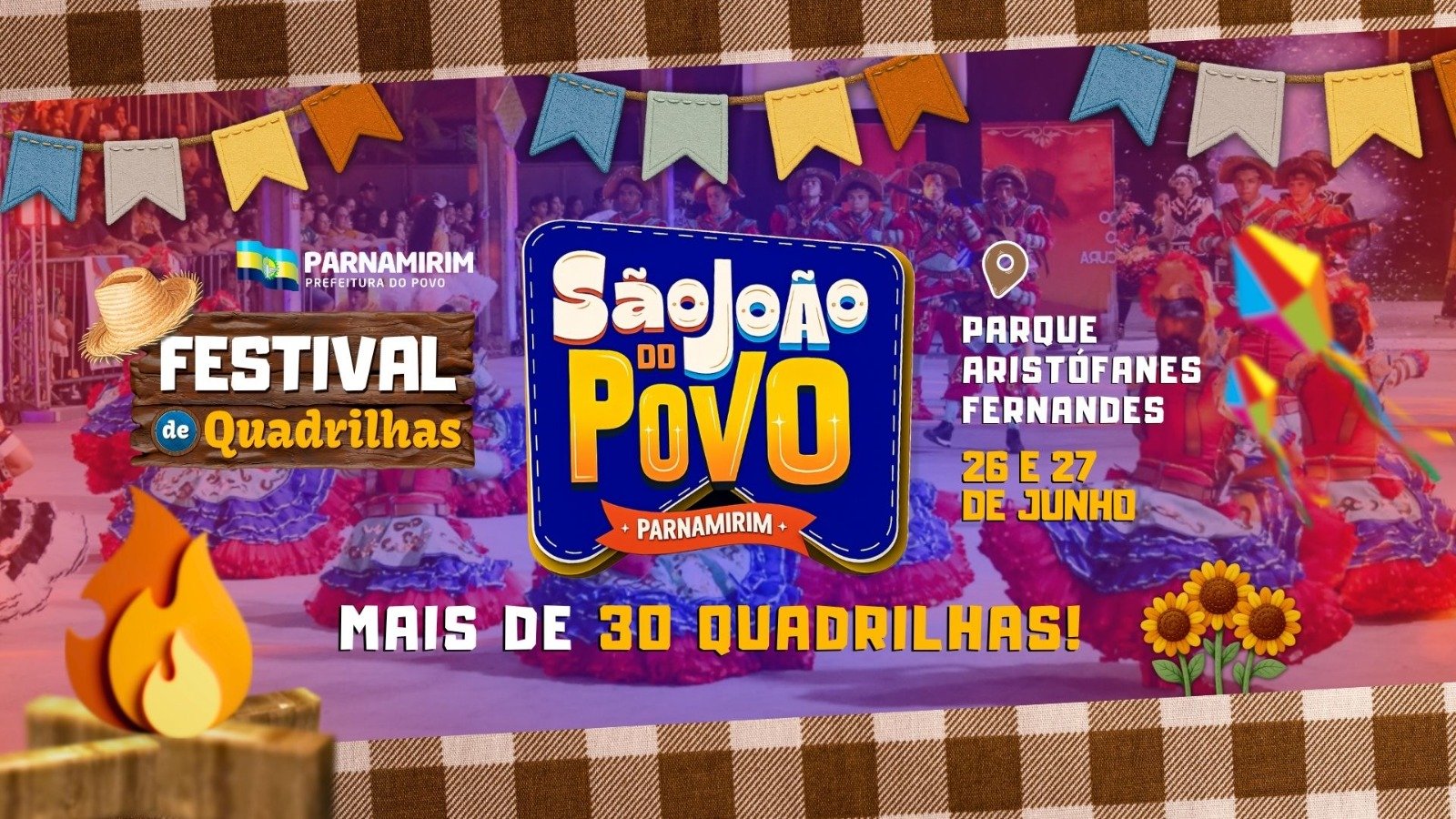 Prefeitura divulga ordem das apresentações das quadrilhas juninas no São João do Povo 2026