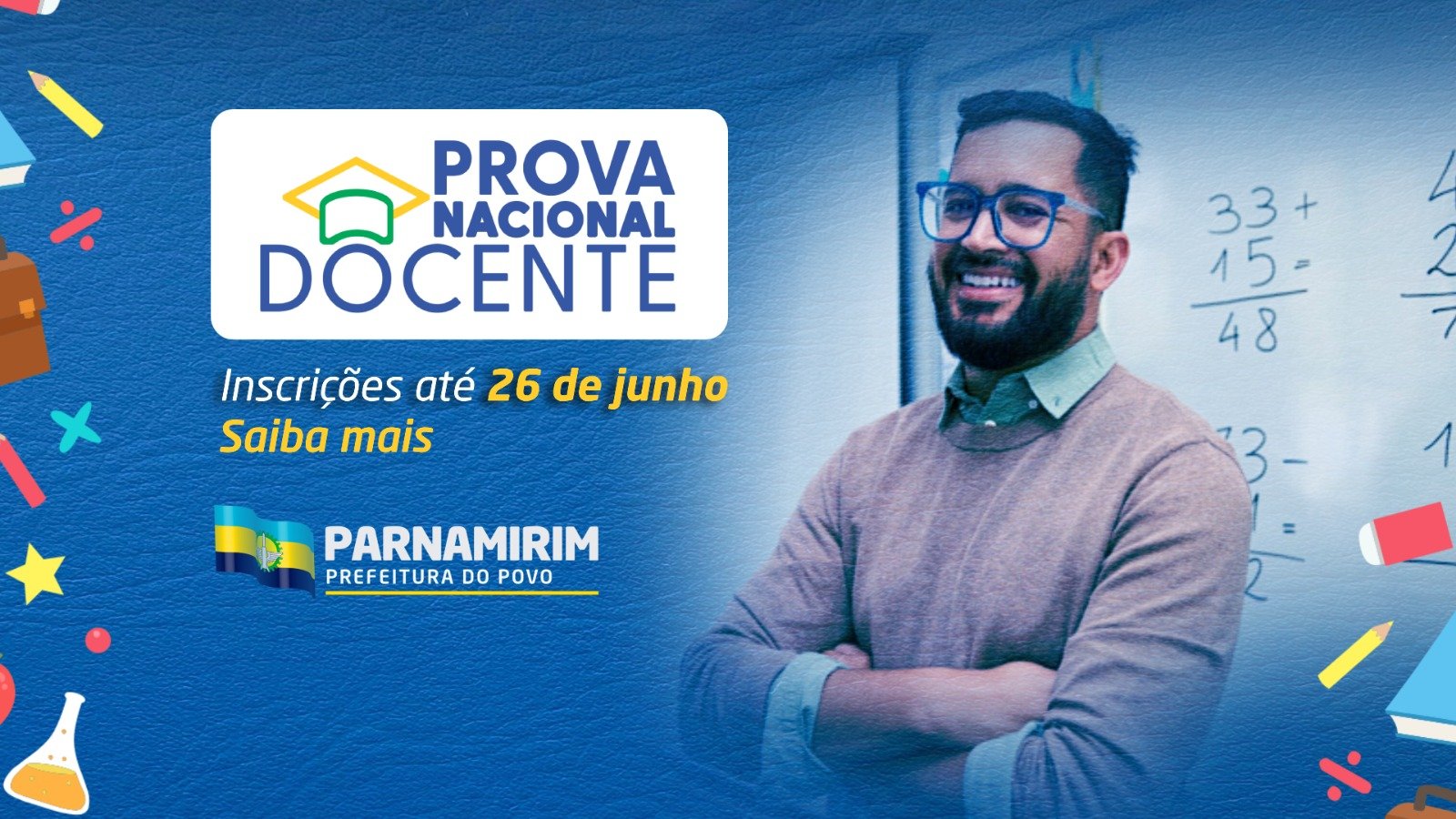 Parnamirim adere à Prova Nacional Docente e amplia oportunidades para seleção de professores