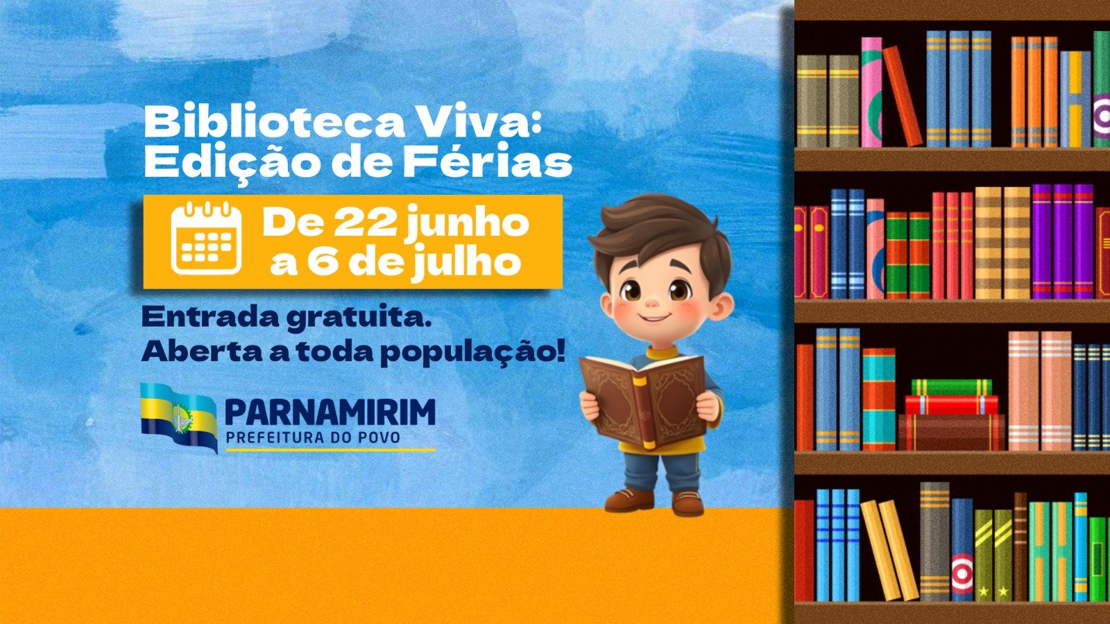 Prefeitura promove Biblioteca Viva com programação especial de férias